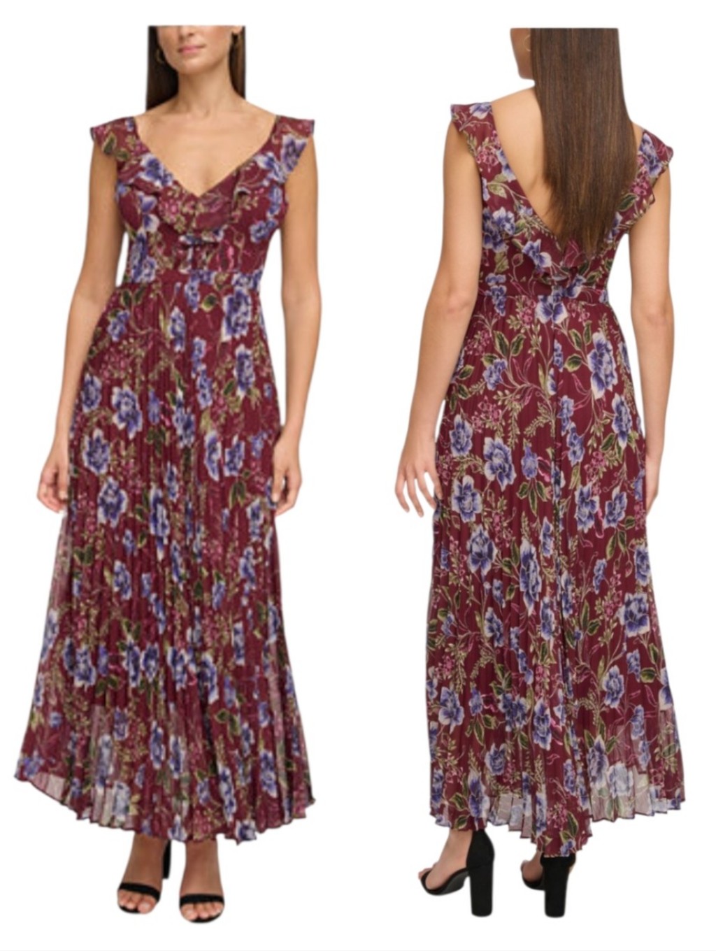 Nwt Guess Summer Floral-Print Maxi Dress Sz 4